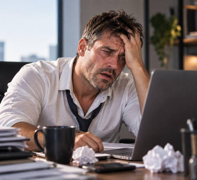 Man resting after a workday